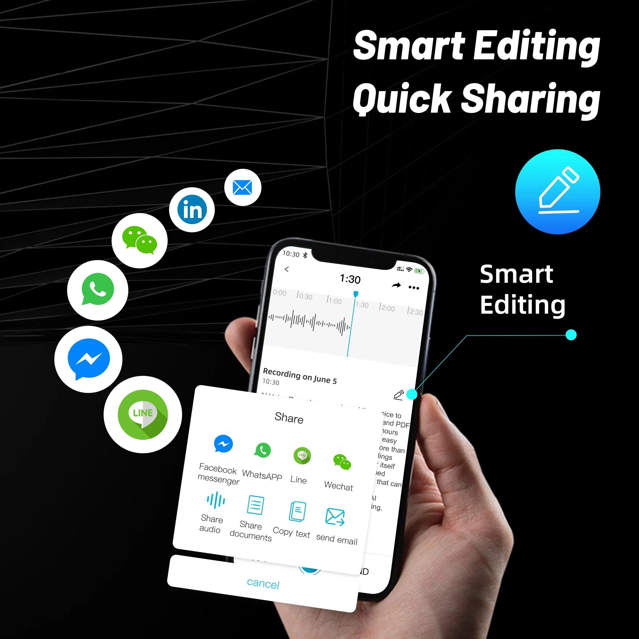 Polyverus® S01 AI Voice Recorder – Smart Offline Translator & Audio Device