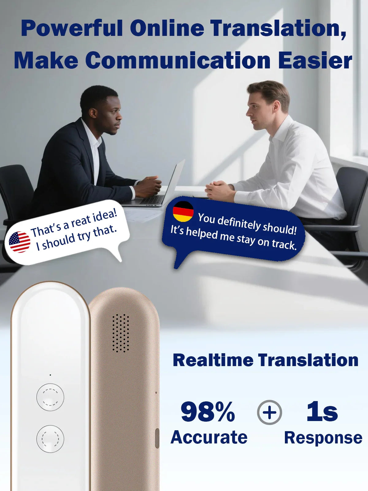 Polyverus® G9 Smart Translator Pen – 144-Language AI Voice & Text Translator