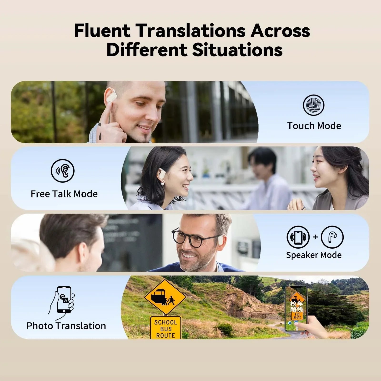 Polyverus® M9 Open-Ear AI Translator Earbuds – 144 Languages