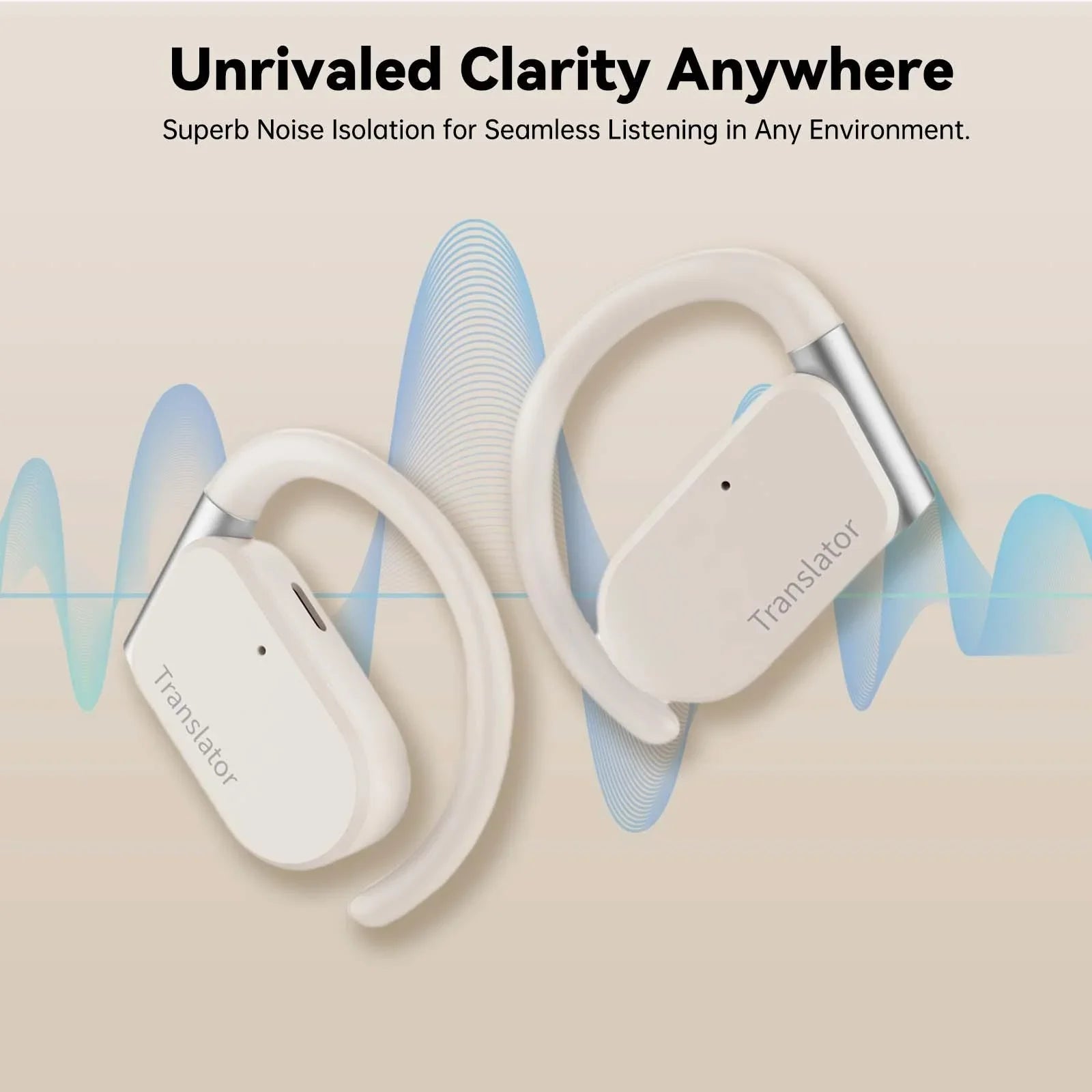 Polyverus® M9 Open-Ear AI Translator Earbuds – 144 Languages