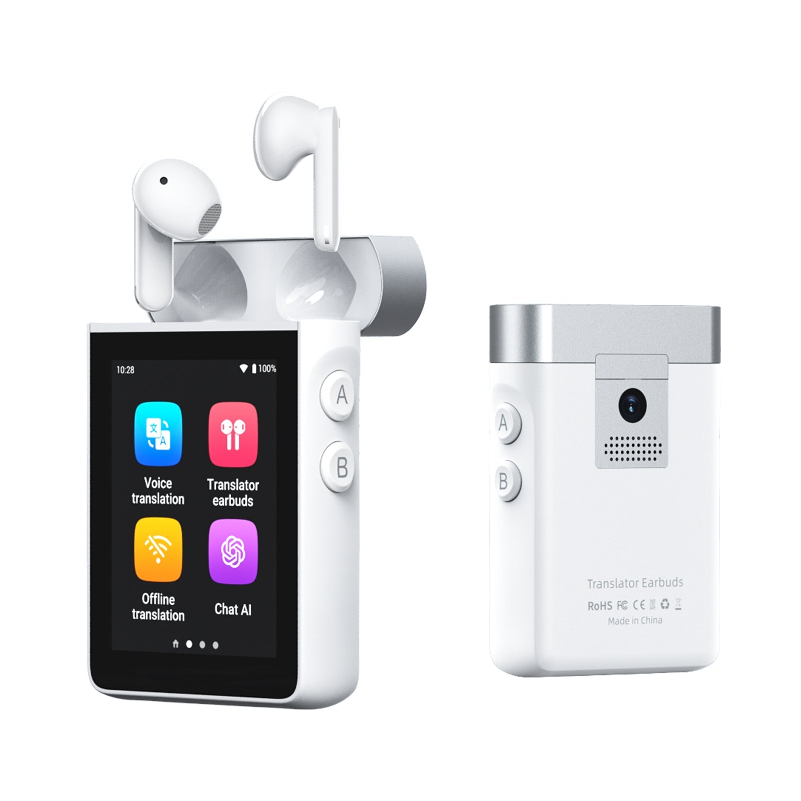 Polyverus® A9 4G Translator Earbuds with ChatGPT & TWS Bluetooth