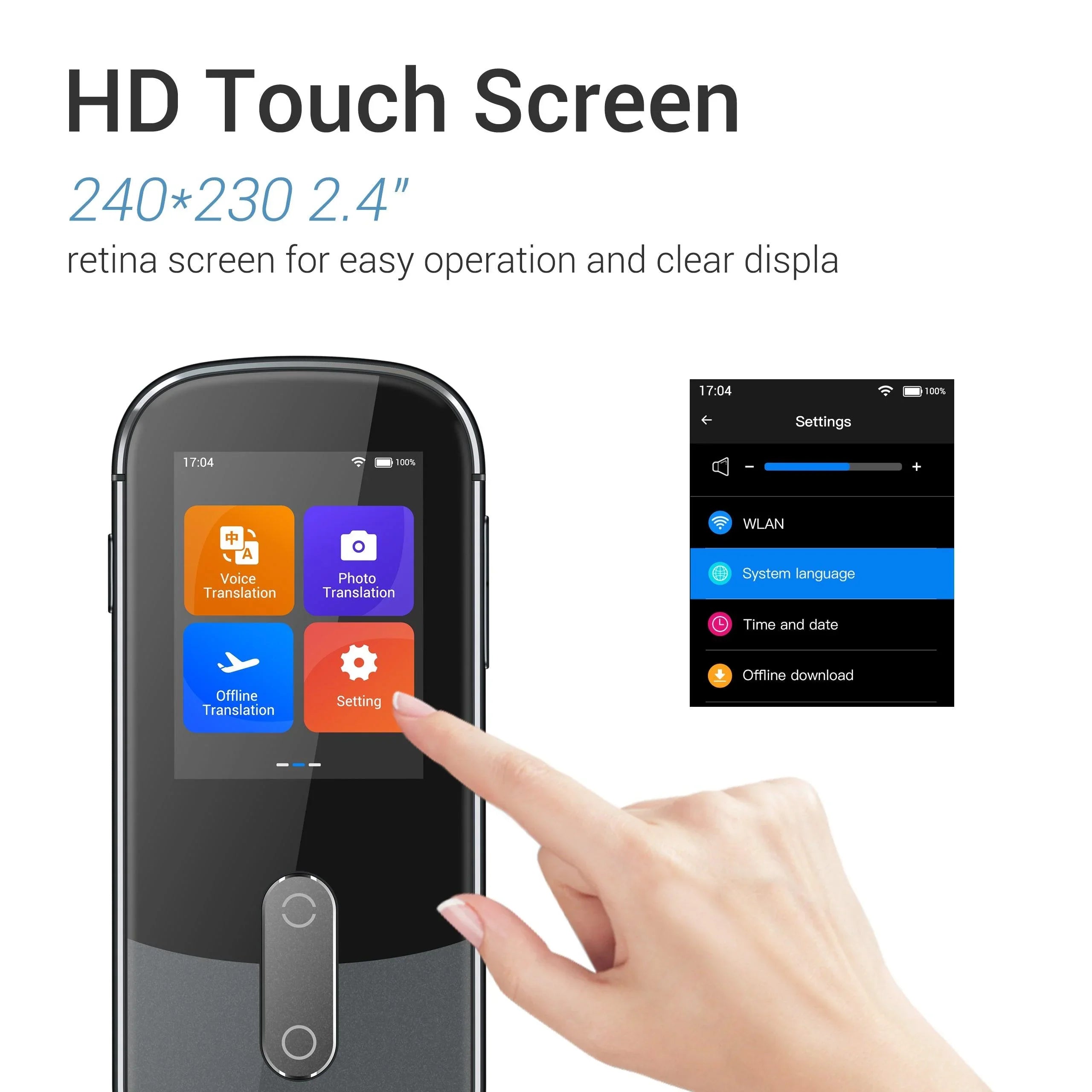 Polyverus® W09 Offline AI Translator – 144 Languages, No WiFi